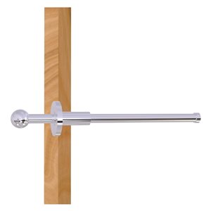 Allied Brass 10-in L x 1.9-in H Extendable Polished Chrome Brass Closet Rod - Hardware Included