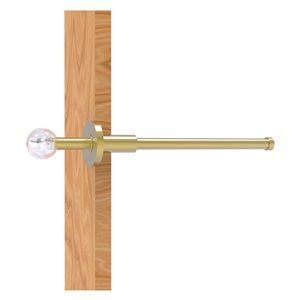 Allied Brass Clearview 10.1-in L x 1.9-in H Extendable Satin Brass Closet Rod - Hardware Included