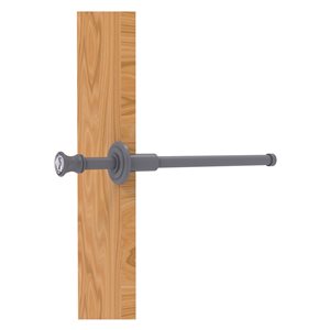 Allied Brass Carolina Crystal 9.75-in L x 1.8-in H Extendable Matte Grey Brass Closet Rod - Hardware Included