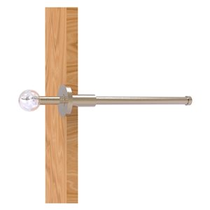 Allied Brass Clearview 10.1-in L x 1.9-in H Extendable Pewter Brass Closet Rod - Hardware Included