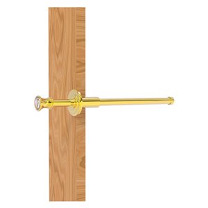 Allied Brass Carolina Crystal 9.75-in L x 1.8-in H Extendable Polished Brass Closet Rod - Hardware Included