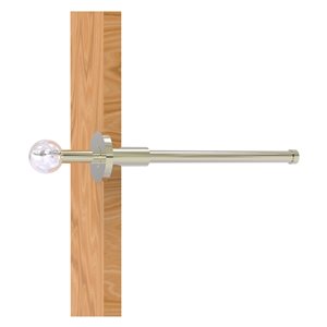 Allied Brass Clearview 10.1-in L x 1.9-in H Extendable Polished Nickel Brass Closet Rod - Hardware Included