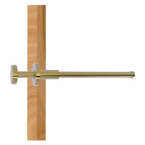 Allied Brass Fresno 10-in L x 1.9-in H Extendable Unlacquered Brass Closet Rod - Hardware Included