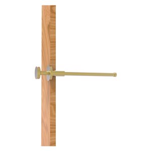 Allied Brass Fresno 10-in L x 1.9-in H Extendable Satin Brass Closet Rod - Hardware Included