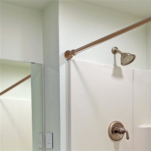 Allied Brass Dottingham Brushed Bronze Shower Curtain Rod Brackets
