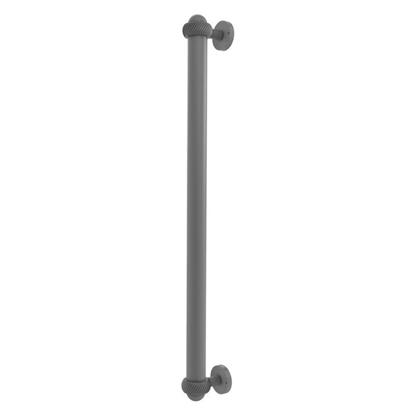 Allied Brass Matte Grey Finish 18-in Refrigerator Pull with Twisted Accents