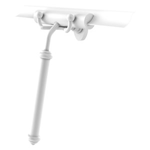 Allied Brass Matte White Shower Squeegee with Smooth Handle