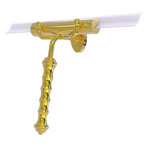 Allied Brass Polished Brass Shower Squeegee with Wavy Handle