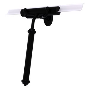 Allied Brass Matte Black Shower Squeegee with Smooth Handle