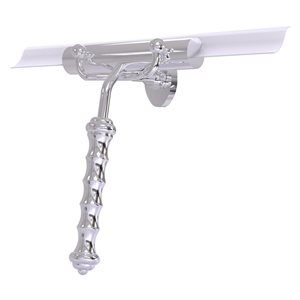 Allied Brass Polished Chrome Shower Squeegee with Wavy Handle