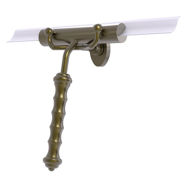 Allied Brass Antique Brass Shower Squeegee with Wavy Handle