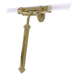 Allied Brass Unlacquered Brass Shower Squeegee with Smooth Handle