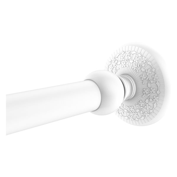 Allied Brass Monte Carlo Matte White Shower Curtain Rod Brackets