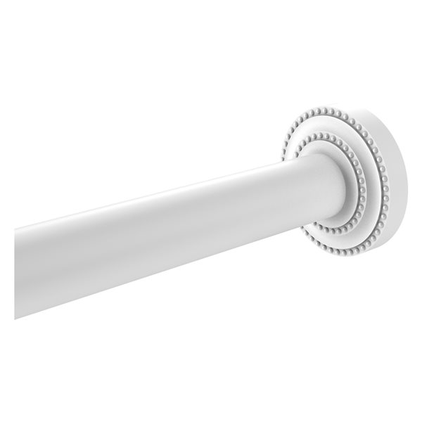 Allied Brass Dottingham Matte White Brass Shower Rod Brackets
