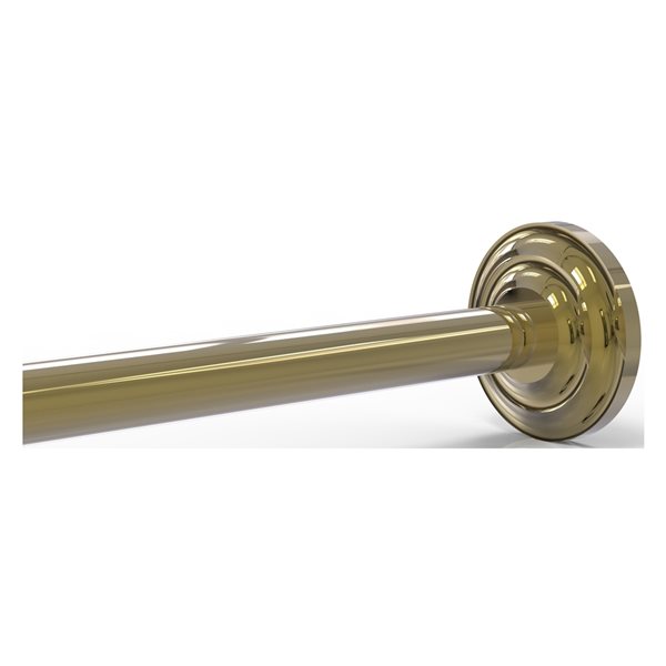 Allied Brass Que New Unlacquered Brass Shower Rod Brackets QN98UNL RONA