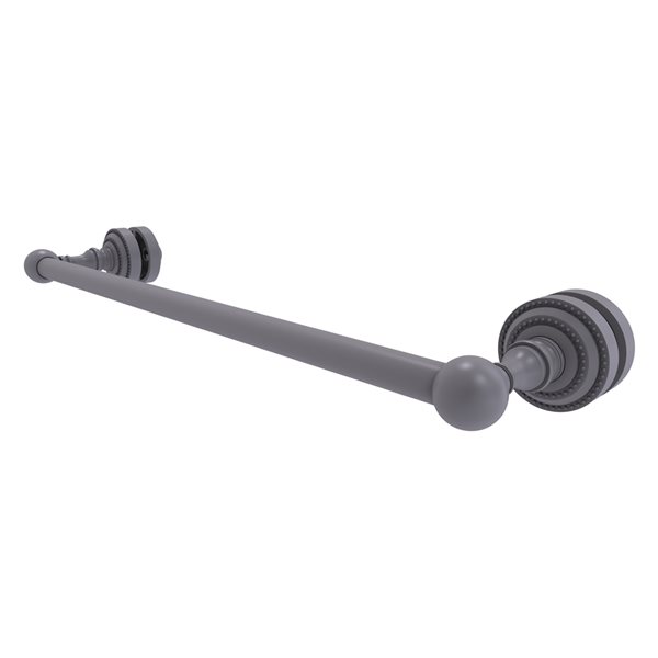 Allied Brass Dottingham Matte Grey 18-in Shower Door Towel Bar