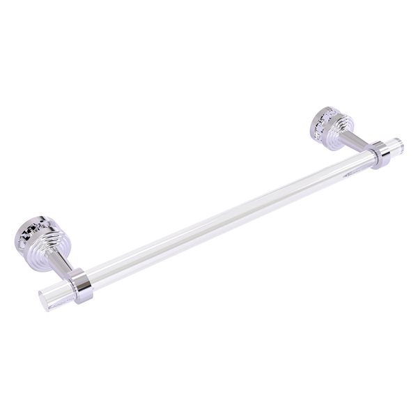 Allied Brass Pacific Beach Polished Chrome 18-in Shower Door Towel Bar