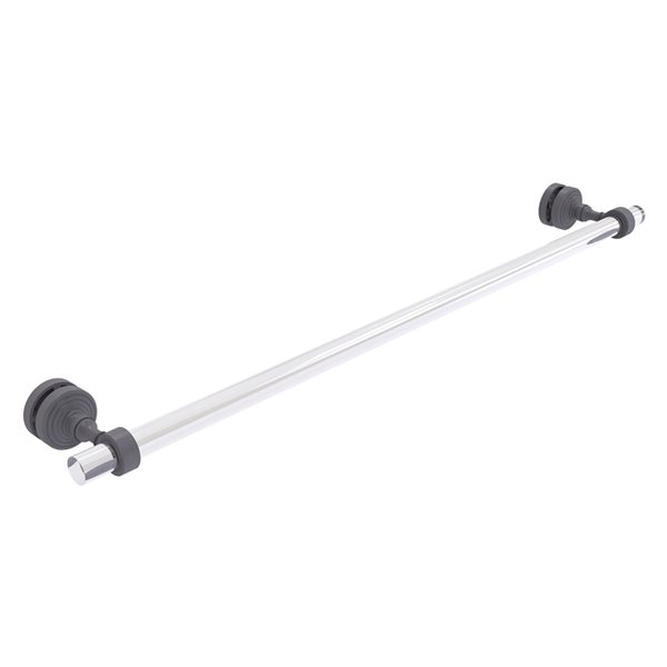 Allied Brass Pacific Grove Matte Grey 30-in Shower Door Towel Bar