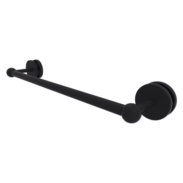 Allied Brass Prestige Skyline Matte Black 18-in Shower Door Towel Bar