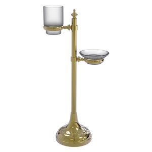 Allied Brass Unlacquered Brass Vanity Top Multi-Accessory Ring Stand
