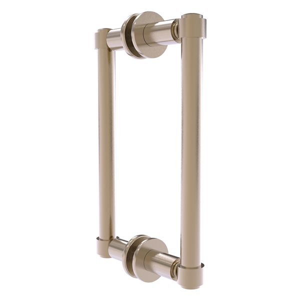 Allied Brass Contemporary 8-in Back to Back Shower Door Pull in Pewter
