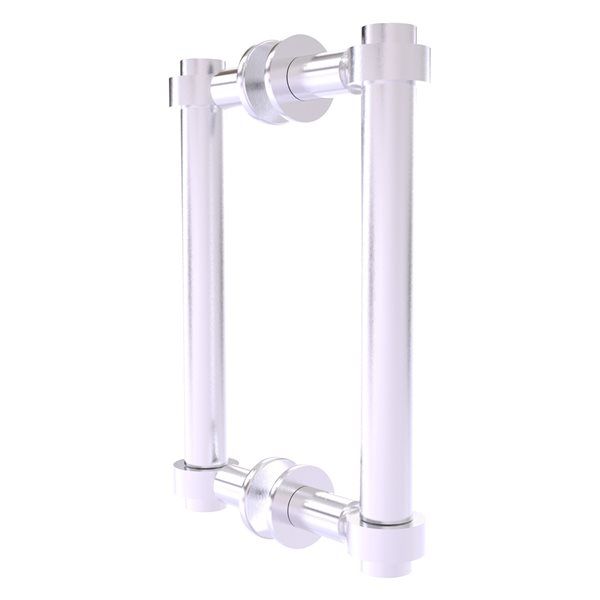 Allied Brass Contemporary Satin chrome 8-in Back to Back Shower Door Pull