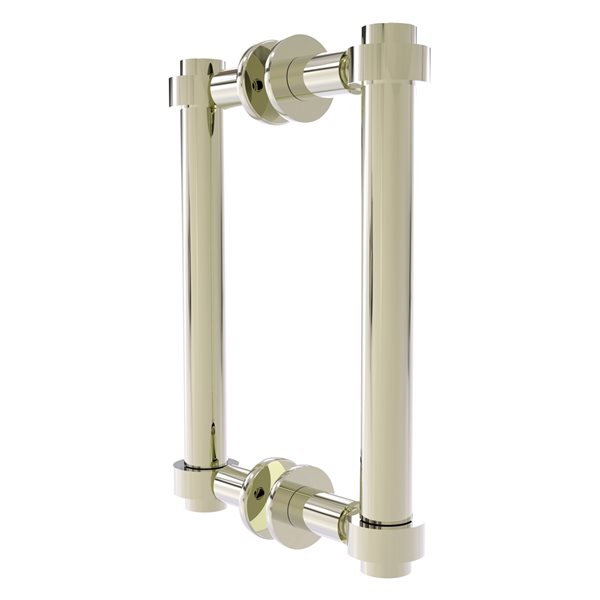 Allied Brass Contemporary Polished nickel 8-in Back to Back Shower Door Pull