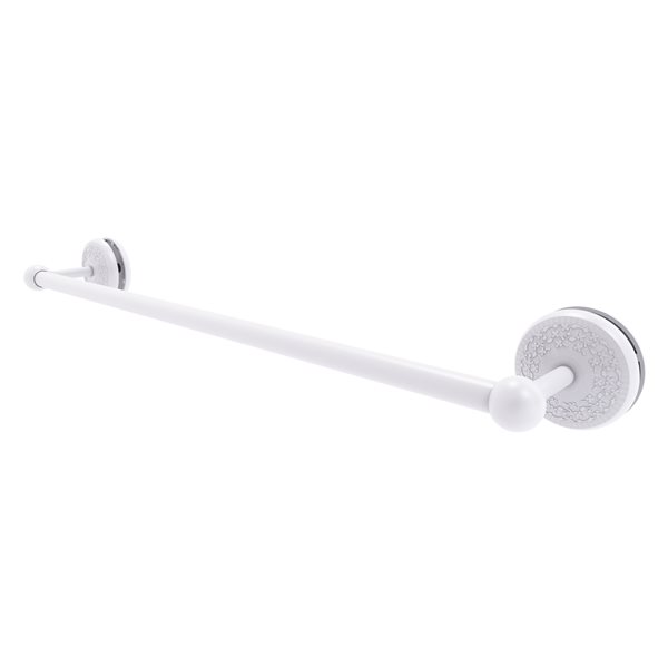Allied Brass Monte Carlo Matte White 24-in Shower Door Towel Bar