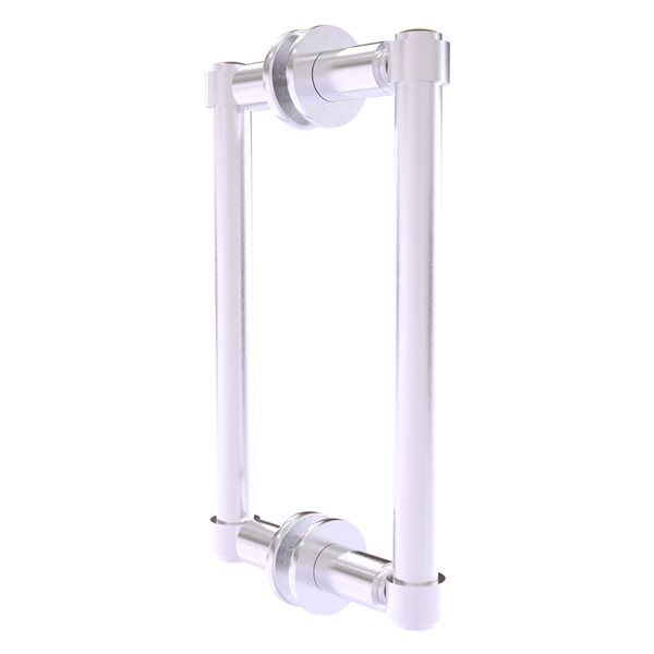 Allied Brass Contemporary 8-in Back to Back Shower Door Pull in Satin chrome