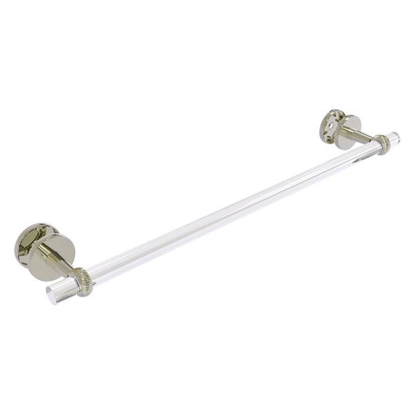 Allied Brass Clearview 24-in Polished Nickel Wall Mount Single Towel Bar with Twisted Accents