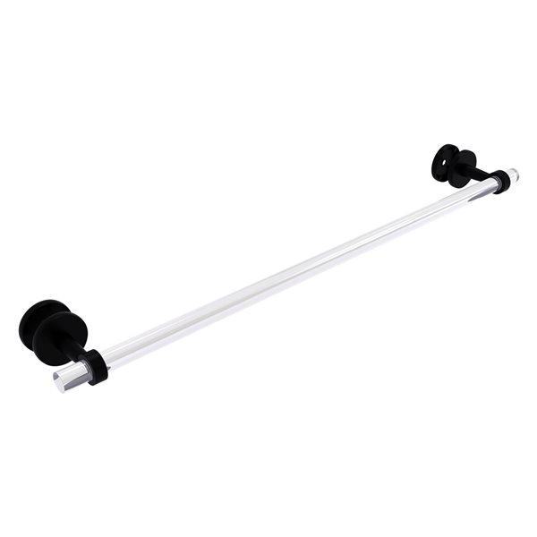 Allied Brass Clearview 30-in Matte Black Wall Mount Single Towel Bar