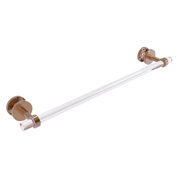 Allied Brass Clearview 24-in Brushed Bronze Wall Mount Single Towel Bar