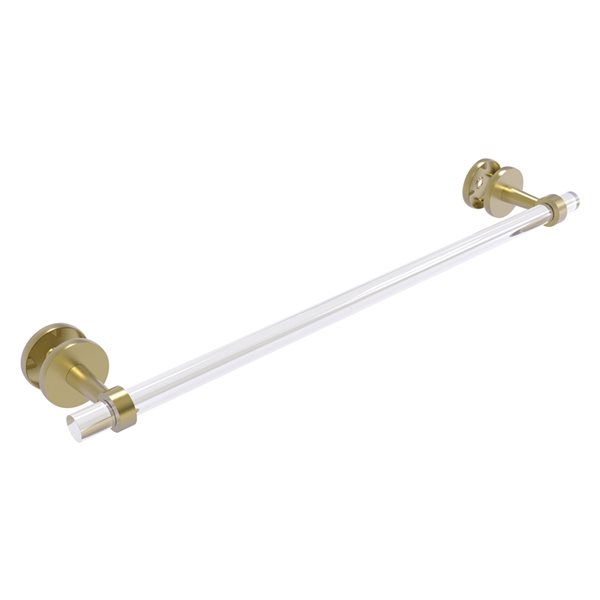 Allied Brass Clearview 24-in Satin Brass Wall Mount Single Towel Bar
