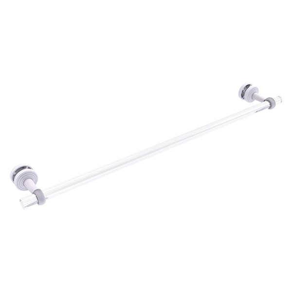 Allied Brass Pacific Beach 30-in Matte White Wall Mount Single Towel Bar with Twisted Accents