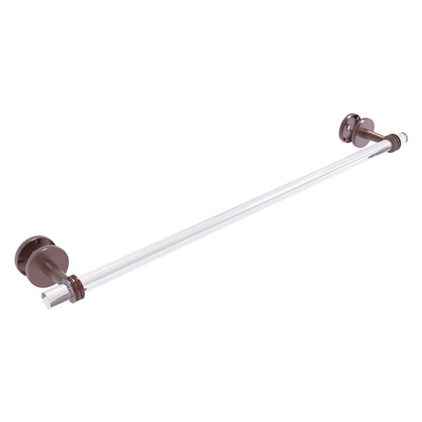 Allied Brass Clearview 30-in Antique Copper Wall Mount Single Towel Bar with Dotted Accents