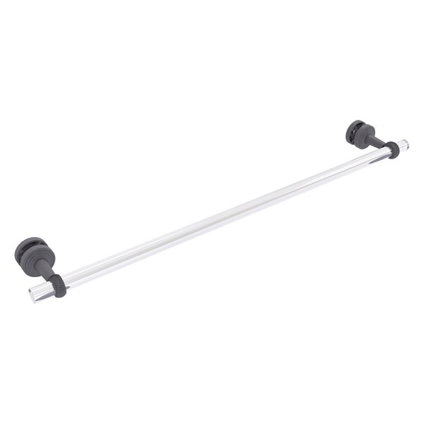 Allied Brass Pacific Beach 30-in Matte Grey Wall Mount Single Towel Bar with Twisted Accents