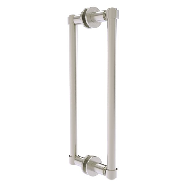 Allied Brass Satin Nickel Contemporary 12-in Back to Back Shower Door Pull