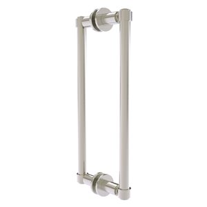 Allied Brass Satin Nickel Contemporary 12-in Back to Back Shower Door Pull