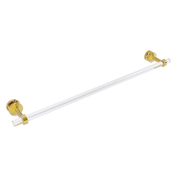 Allied Brass Pacific Beach 30-in Wall Mount Single Towel Bar in Polished Brass