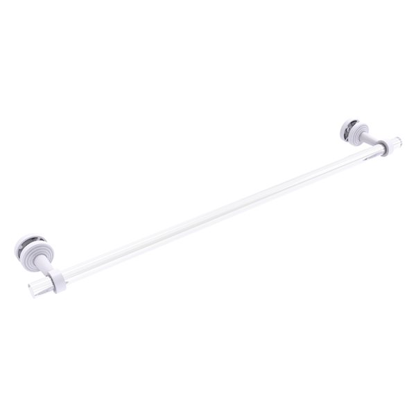Allied Brass Pacific Beach 30-in Wall Mount Single Towel Bar in Matte White