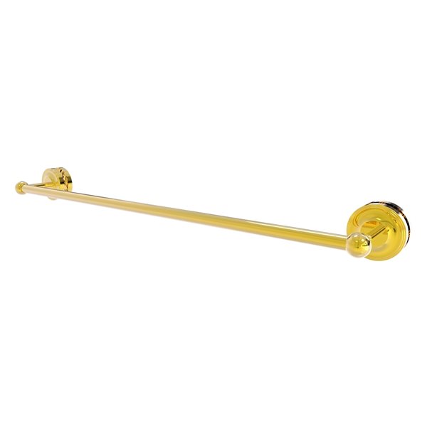 Allied Brass Prestige Regal 30-in Polished Brass Wall Mount Single Towel Bar
