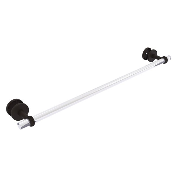 Allied Brass Clearview 30-in Oil Rubbed Bronze Wall Mount Single Towel Bar with Twisted Accents