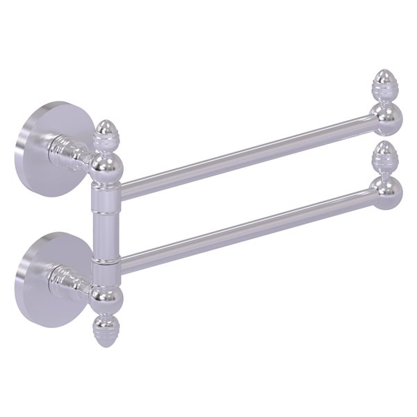 Allied Brass Prestige Skyline Collection 2-Swing Arm Towel Rail in Satin Chrome