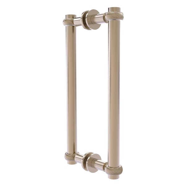 Allied Brass Pewter Contemporary 12-in Back to Back Shower Door Pull with Twisted Accent