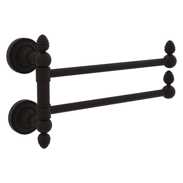 Allied Brass Dottingham Collection 2-Swing Arm Towel Rail in Oil Rubbed  Bronze | RONA