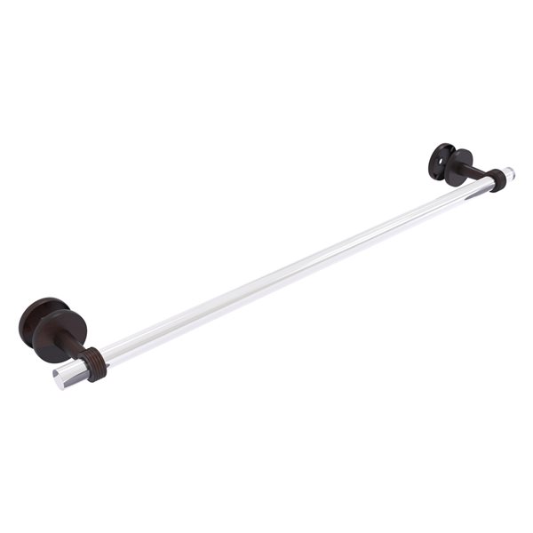 Allied Brass Clearview 30-in Venetian Bronze Wall Mount Single Towel Bar with Grooved Accents