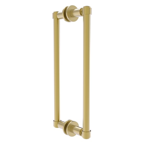 Allied Brass Satin Brass Contemporary 12in Back to Back Shower Door
