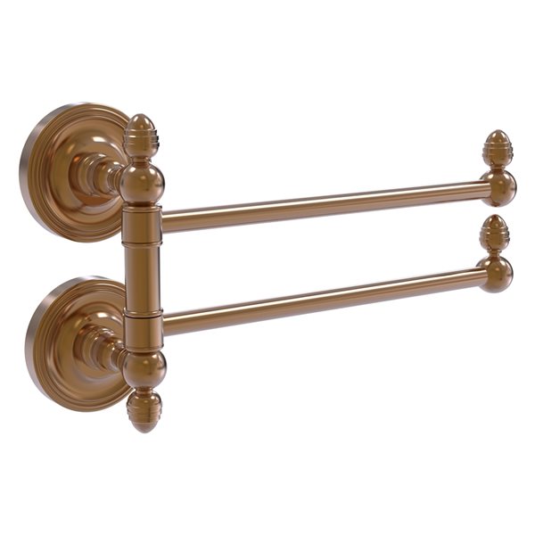 Allied Brass Prestige Regal Collection 2-Swing Arm Towel Rail in Brushed Bronze