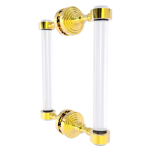 Allied Brass Pacific Grove Polished Brass 8-in Hinged Shower Door Handle