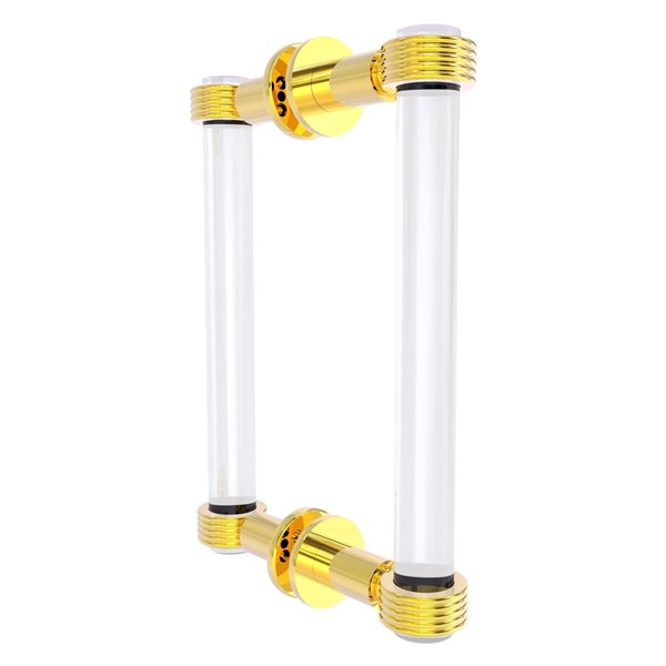 Allied Brass Clearview 8-in Hinged Shower Door Handle in Polished Brass
